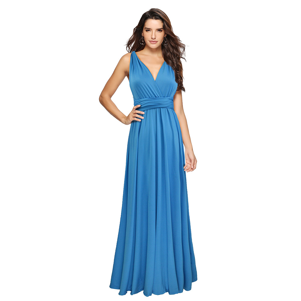 Cross Back Sexy Maxi Dress Adjustable Straps Elegant Design Perfect for Parties Wholesale Available