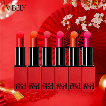 Vibely Red Lipstick Matte Lipstick 999 True Red Chinese 10-Color Domestic Makeup Brightening