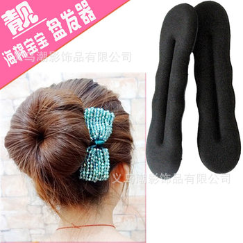 Japanese and Korean style sponge ball head hair curling iron hair accessories hair curling tool styling device flower bud artifact hair ring curling stick