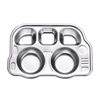 304 stainless steel children's plate compartment anti-fall baby eating plate car plate kindergarten separate plate cartoon