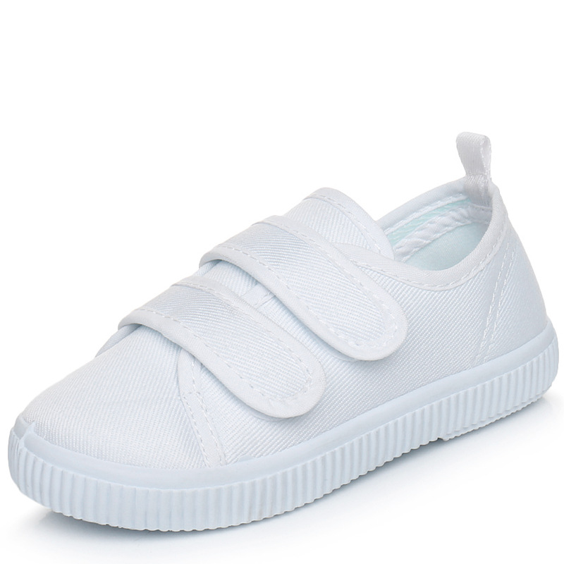 Children's white shoes white cloth shoes boys indoor kindergarten students canvas shoes dance sports girls white children's shoes
