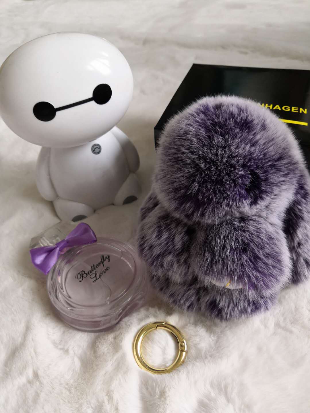 萌萌兔装死兔挂件仿獭兔毛汽车钥匙扣包包挂件小兔子挂件情侣挂件