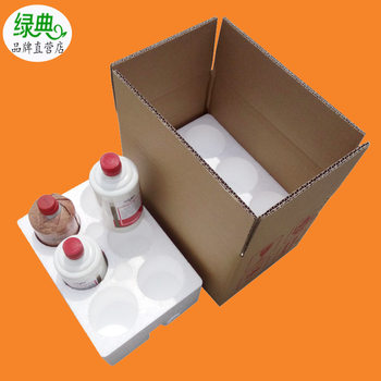 Henan foam box Large Quantity discount wine box Express shatter-proof wrapping paper box 6 bottles express liquor foam box