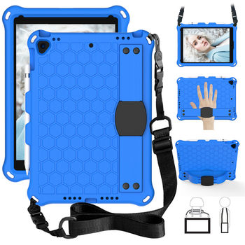 New 2025iPad11 Honeycomb Protective Case iPad 9.7 Tablet Case 10.2 Strap Protective Case