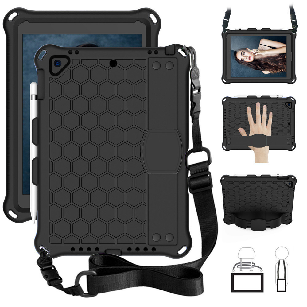 New 2025iPad11 Honeycomb Protective Case iPad 9.7 Tablet Case 10.2 Strap Protective Case
