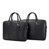 LVALUE European and American Fashion Big Brand Men's Bag Black Plaid Business Computer Bag Men's Old Flower Portable Briefcase