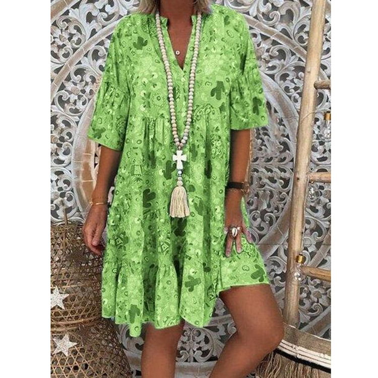Loose Fit Floral Print V Neck Maxi Dress for Women Summer Casual Wear Available in Multiple Colors and Sizes Wholesale