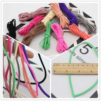 30 color spot 3mm beautiful back shoulder strap lanyard elastic round rope nylon oil with mask elastic ear strap shoelace DIY