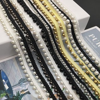 Factory spot wholesale nail bead lace pearl lace National style Han clothing decorative webbing diy accessories