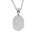 Silver pendant with 0.3*60cm twist chain