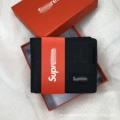 Fully embroidered short wallet black with box