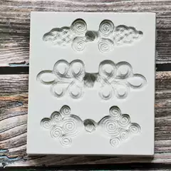 DIY Chinese Knot Cheongsam Button Shape Liquid Silicone Mold for Fondant Clay Polymer Clay Resin Craft Decoration