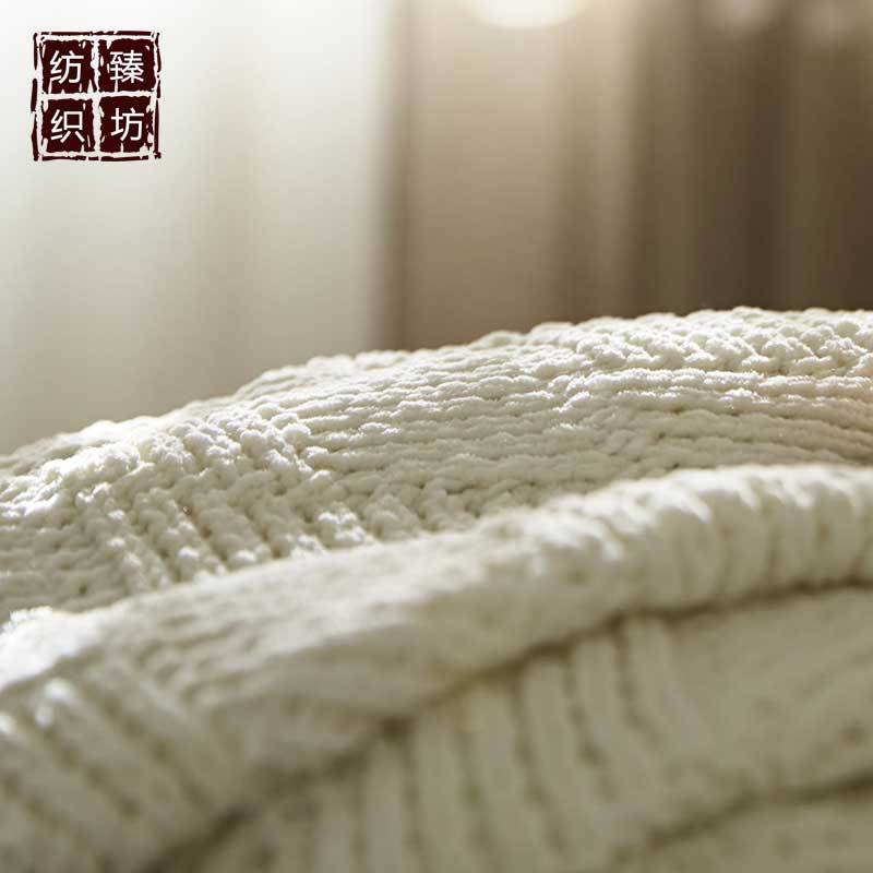 Nordic Simple Handmade Tassel Knitted Blanket Air Conditioning Sofa Blanket Home Soft Accessories Photo Props