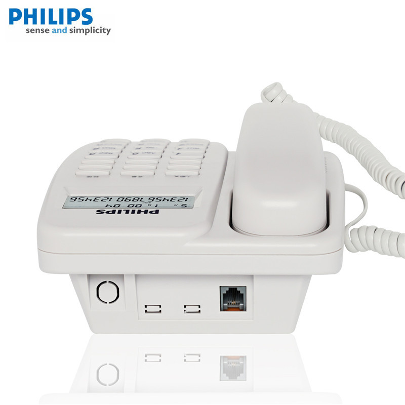 飞利浦2808电话机商务办公室固话免电池免提通话家用有绳座式座机