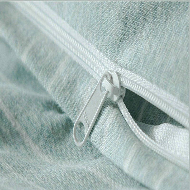 Japanese-Style Washed Cotton Bedding Set with Pure Cotton Duvet Cover, Solid Color Bed Sheet, Fitted Sheet, and Pillowcase