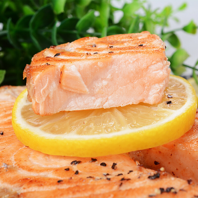 Chilean Salmon Tail Section 500g Atlantic Salmon Fillet Sashimi Seafood Wholesale Frozen Deep-Sea Wild