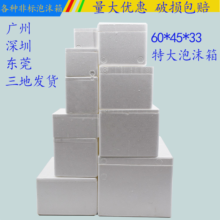 Fresh Seafood Wholesale in Refrigerated Foam Packaging Boxes for Postal Delivery, Sizes 345678