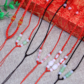 A variety of optional hand-woven fine jade thread black necklace rope accessories adjustable pendant rope necklace lanyard