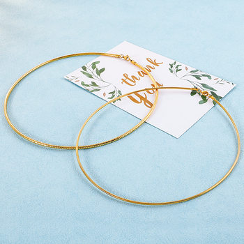 European and American collar round stainless steel necklace foreign trade supply European and American style gold ladies jewelry wholesale