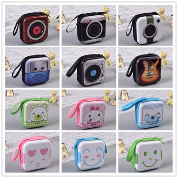 Children's Coin Bag Creative Square Earphone Zipper Bag Data Cable Storage Box Cartoon K-Style Tinplate Coin Purse