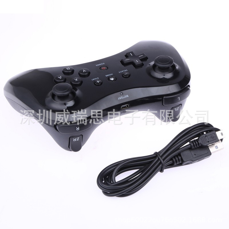 Compatible with Wii U Host Wii U Pro Wireless Bluetooth Gamepad Black White