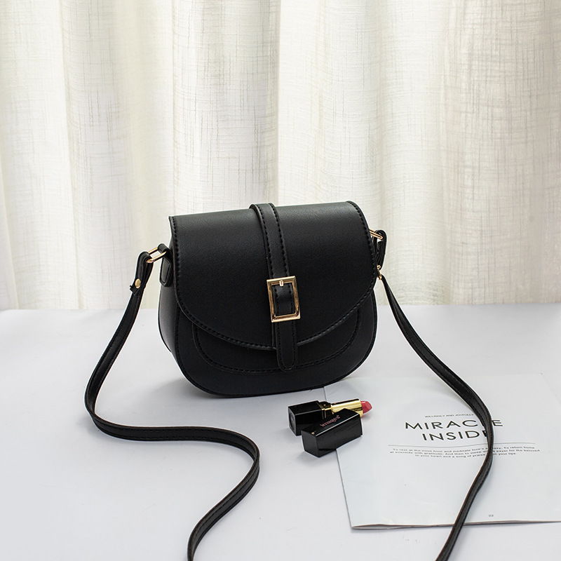 Black Women's Saddle Crossbody Bag