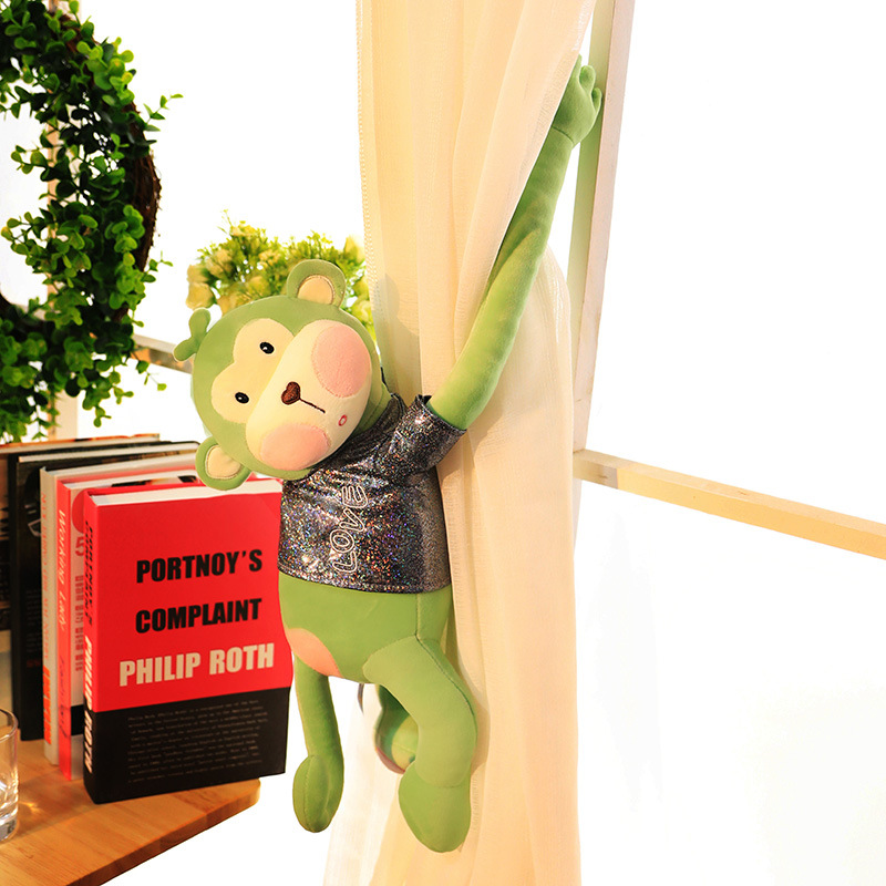 猴子毛绒玩具公仔可爱长臂猴电动车防撞猴抱枕窗帘猴娃娃生日礼物