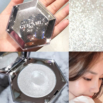 GUICAMI Rihanna Same Style Diamond High Gloss Face Brightening Flash Powder Cake Unicorn High Gloss One-piece Plate