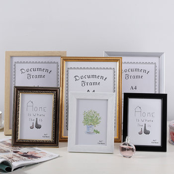 Plastic photo frame manufacturer decoration wall hanging business license A3A4 certificate frame 12-inch old dead statue oil painting frame