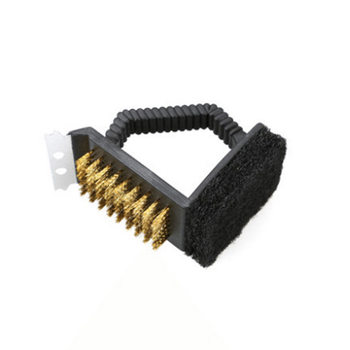 BBQ BBQ Cleaning Brush Triangle Grill Net Brush Wire Brush Oven Copper Wire Brush Small Scraper Brush Factory Spot