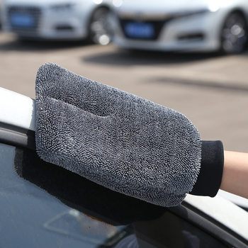 Gloves, Car Wipes, Twisted Cloth, Car Wash Towels, Multifunctional Car Supplies, Microfiber Spiral Wool Technology