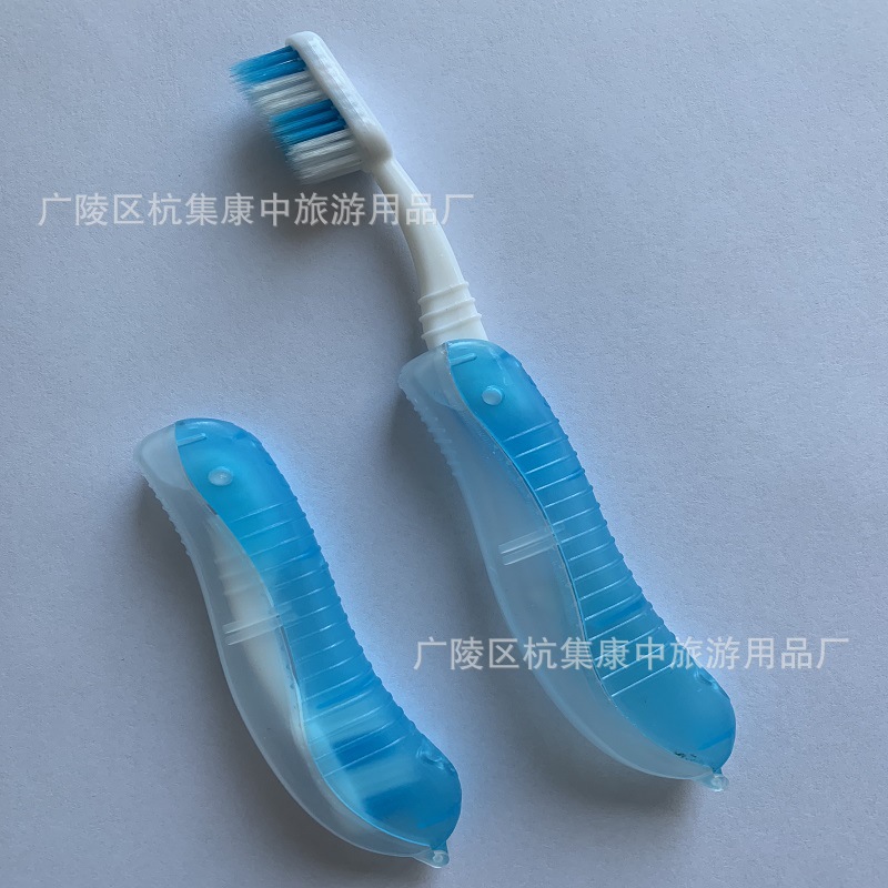 Travel Sleeve Folding Toothbrush Portable Daily Aviation Toothbrush Fine Sharpened Bristles Factory Direct Sale
