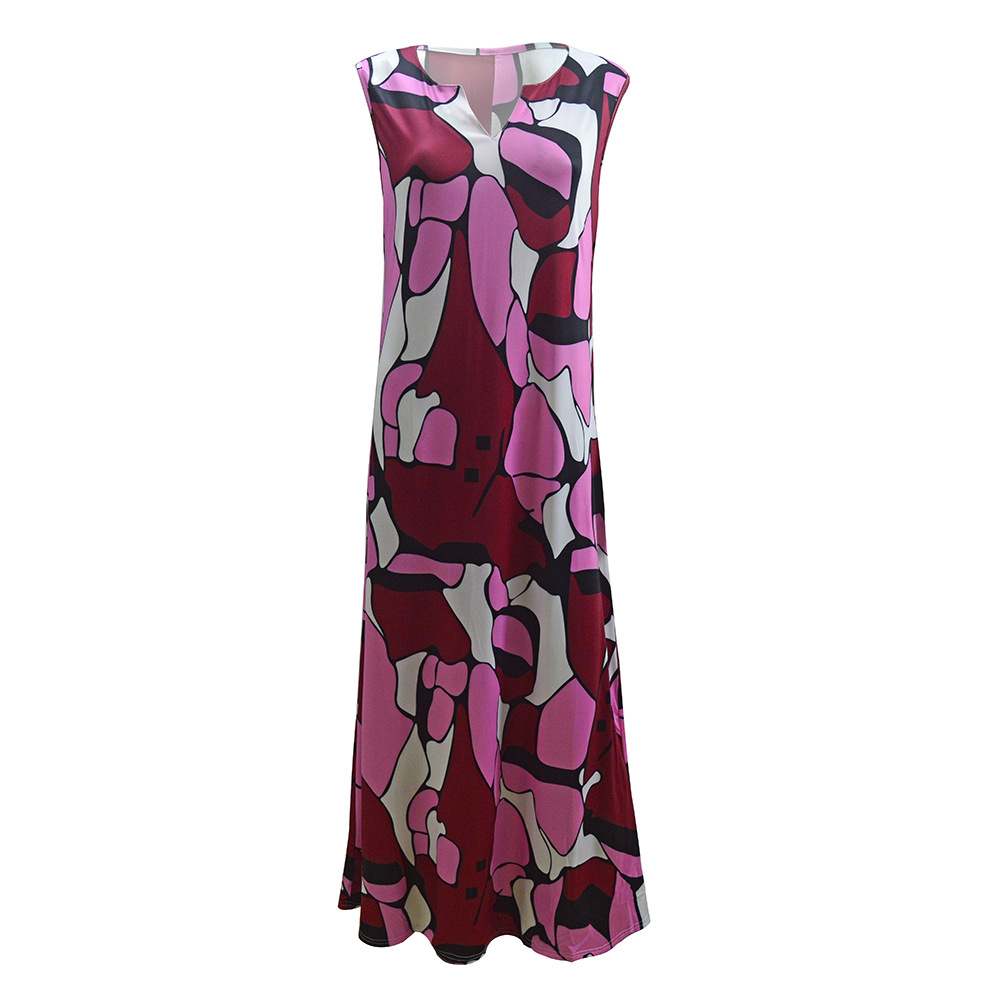Fashionable Floral Print Sleeveless Maxi Dress Elegant Design Comfortable Fabric Perfect for Summer Events Wholesale