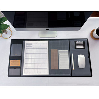 Ins Retro Multifunctional Business Office Home Waterproof Large Computer Desk Mat Leather Mouse Pad