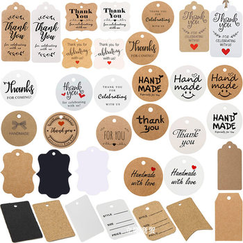 Thank You with Our Celebration Tag Handmade Handmade Label Gift Decoration Blank Price Tag