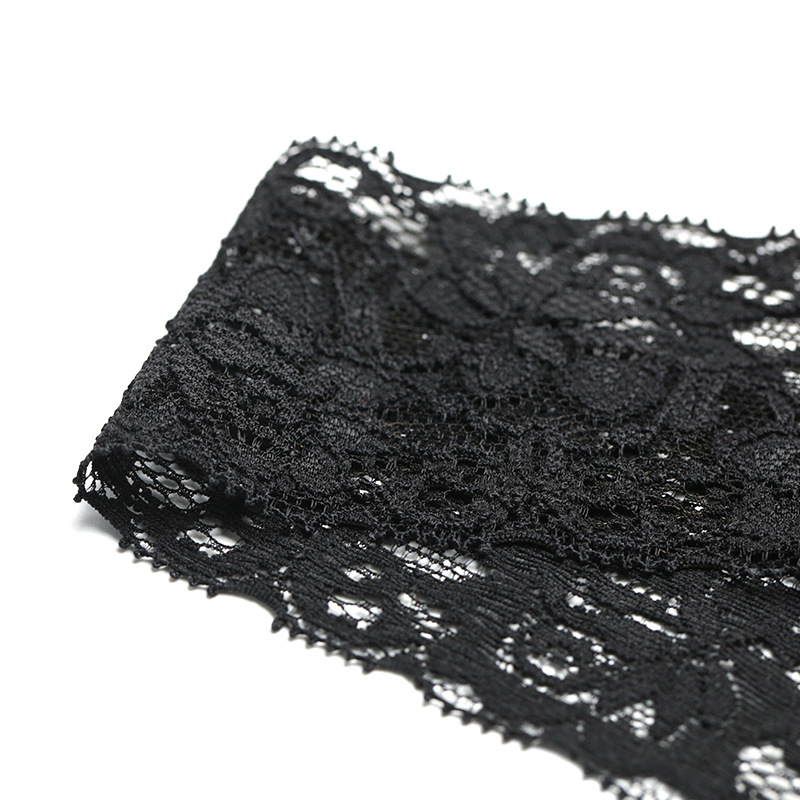 6.20cm Wide Nylon Black Stretch Lace Fabric Clothing Lace Accessories Cut Out Skirt Intimates Intimates Fabric