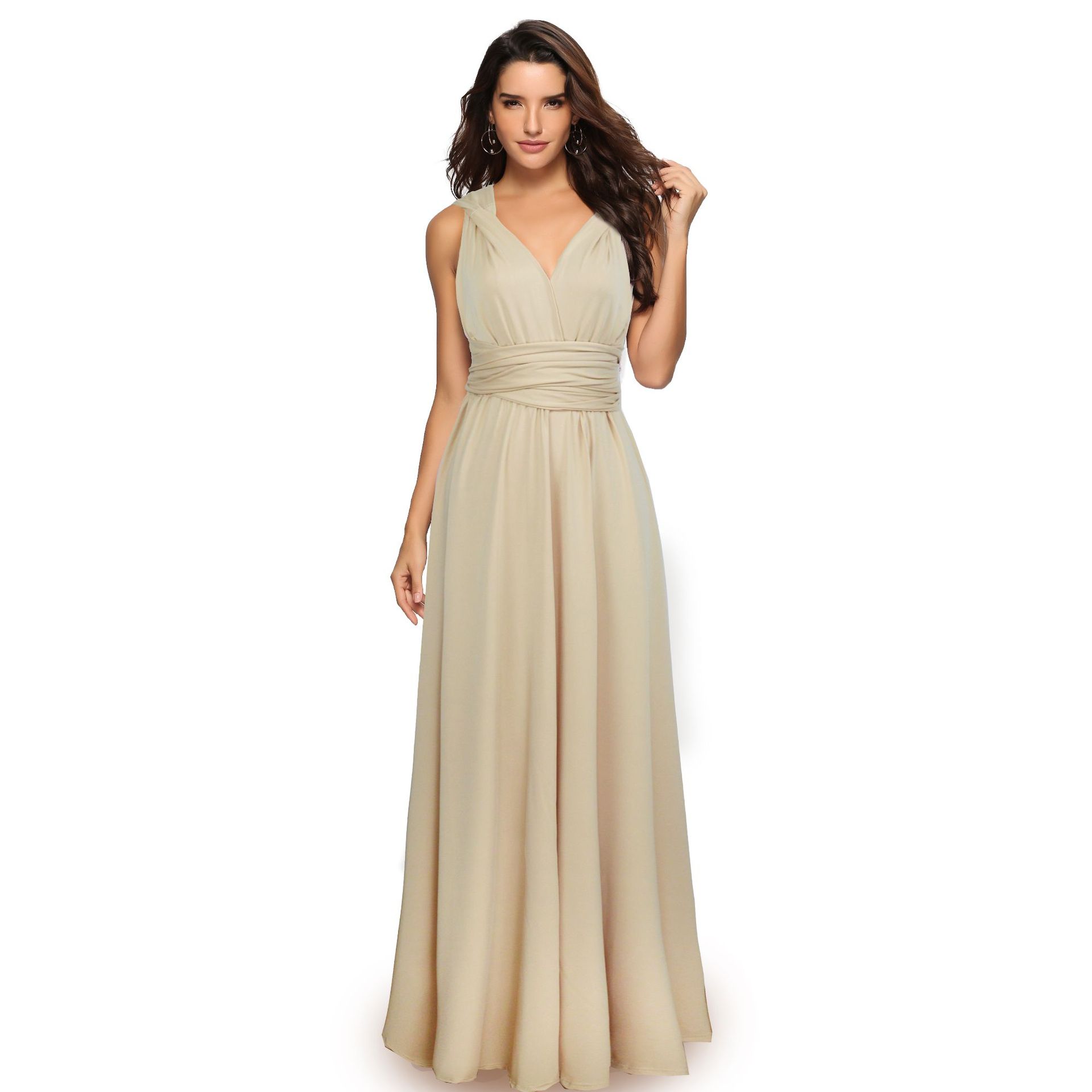 Cross Back Sexy Maxi Dress Adjustable Straps Elegant Design Perfect for Parties Wholesale Available
