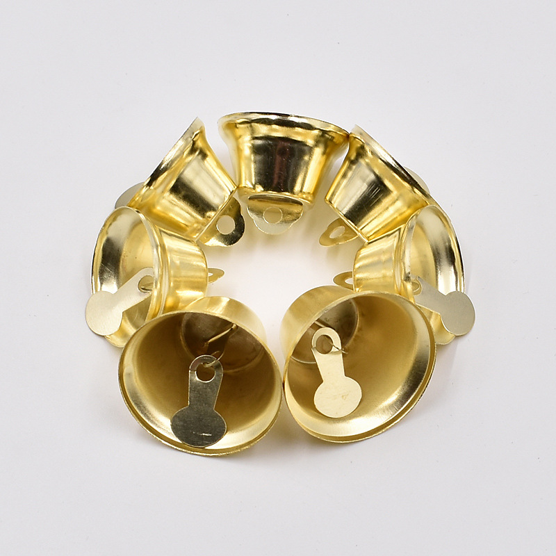 厂家批发10-50MM金色开口喇叭铃铛圣诞装饰小铃铛风铃DIY配件批发