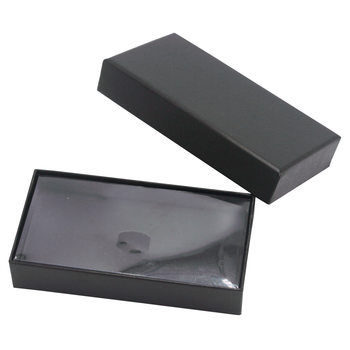 Manufacturer's In-Stock Men's Bow Tie Storage Box, Tie and Square Scarf Black Lenny Pattern Lid Bow Tie Box Jewelry