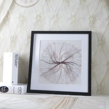 Square solid wood photo frame wholesale decorative painting wall table wooden sketch calligraphy frame a4 inch Logo