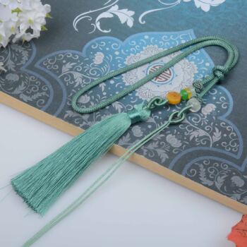 Handle rope car hanging with tassel hand-woven diy short flow key agate hanging rope bag hanging text play rope wholesale