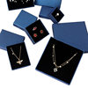 Lenny sapphire blue bracelet jewelry box ring jewelry box necklace earrings packing box suit jewelry box in stock