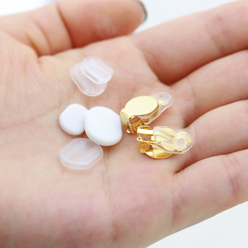 现货批发防滑耳夹防痛垫环保硅胶耳夹垫透明隐形螺旋耳夹软胶垫