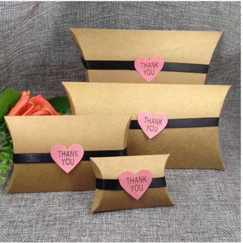 Multi-size Kraft paper large pillow box scarf packaging box Creative 3-color gift box in stock in stock