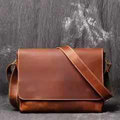 Factory Wholesale Genuine Leather Men's Bags, Women's Cowhide Crossbody Bags, Men's Shoulder Bags, Men's Genuine Leather Crossbody Bags
