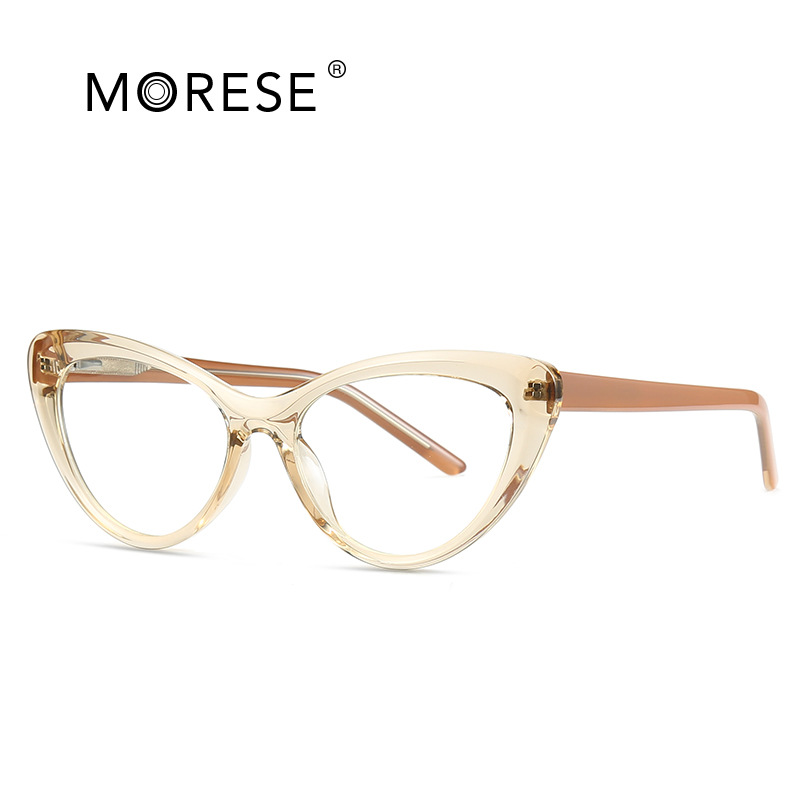 Fashion New Glasses Frame Foreign Trade Hot Spring TR90 Flat Glasses Cat's Eye Black Frame Anti-blue Glasses Women's 2020