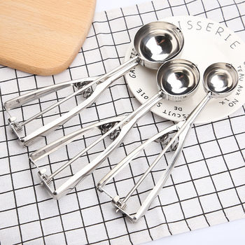 Factory in stock Direct Sale high quality stainless steel ice cream spoon ice cream spoon fruit digging ball spoon ice cream spoon