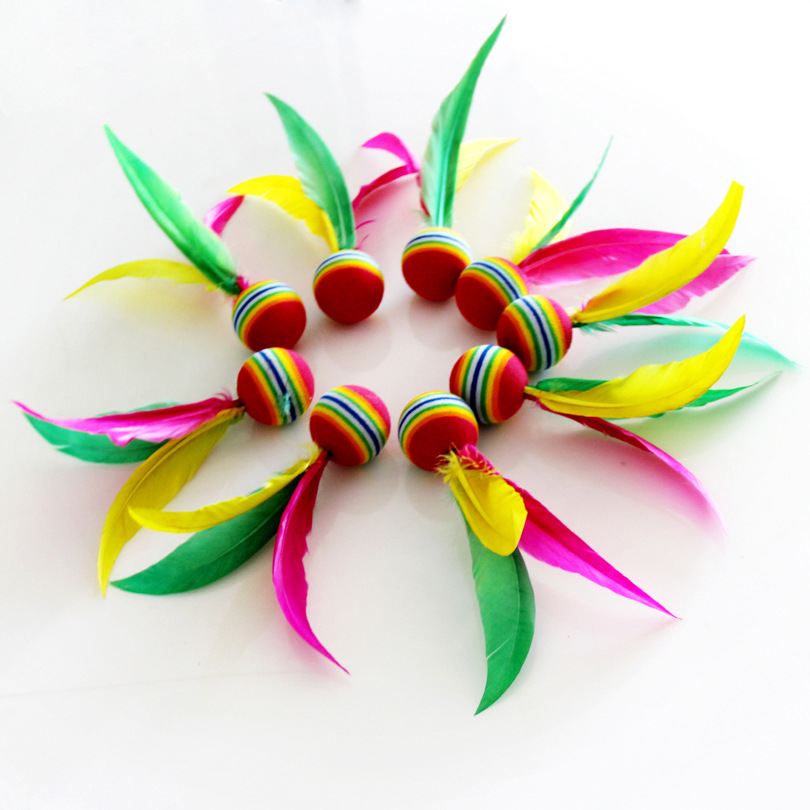 High Elastic Big Head Ball Board Badminton Three-Hair Shuttlecock Sponge Ball Durable Big Head Three-Hair Ball Manufacturer Ready for Indoor Use