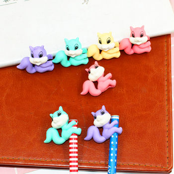 Double Leaf squirrel eraser children's holiday small gift creative cartoon student pencil eraser wholesale eraser