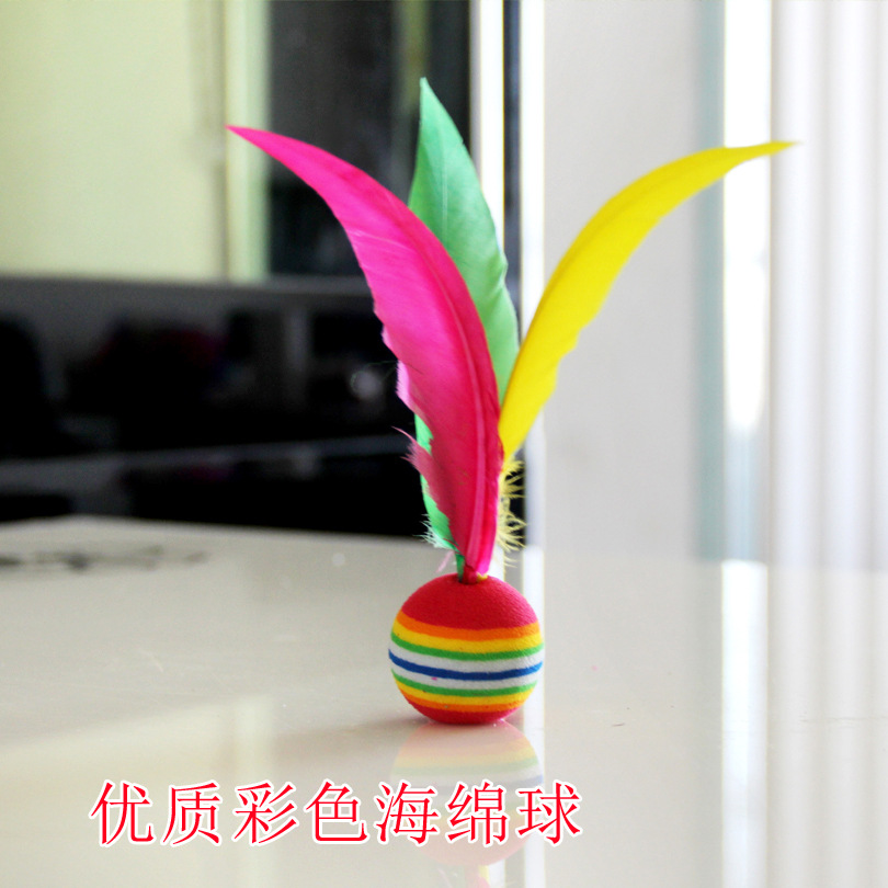 High Elastic Big Head Ball Board Badminton Three-Hair Shuttlecock Sponge Ball Durable Big Head Three-Hair Ball Manufacturer Ready for Indoor Use